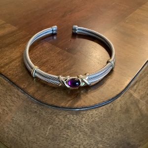 Vintage Twisted Cable X Collar Necklace